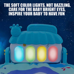 Baby Fitness Stand Music Play Gym Activity Toys Newborn Piano Crawling Blanket