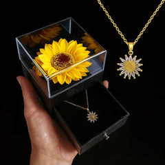 Sunflower Box & Necklace
